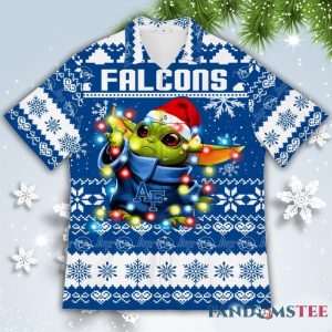 Air Force Falcons Baby Yoda Star Wars American Ugly Christmas Hawaiian Shirt