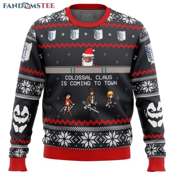 Attack on Titan Colossal Claus Ugly Christmas Sweater