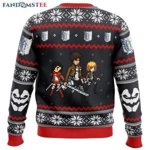 Attack on Titan Colossal Claus Ugly Christmas Sweater 2 2195