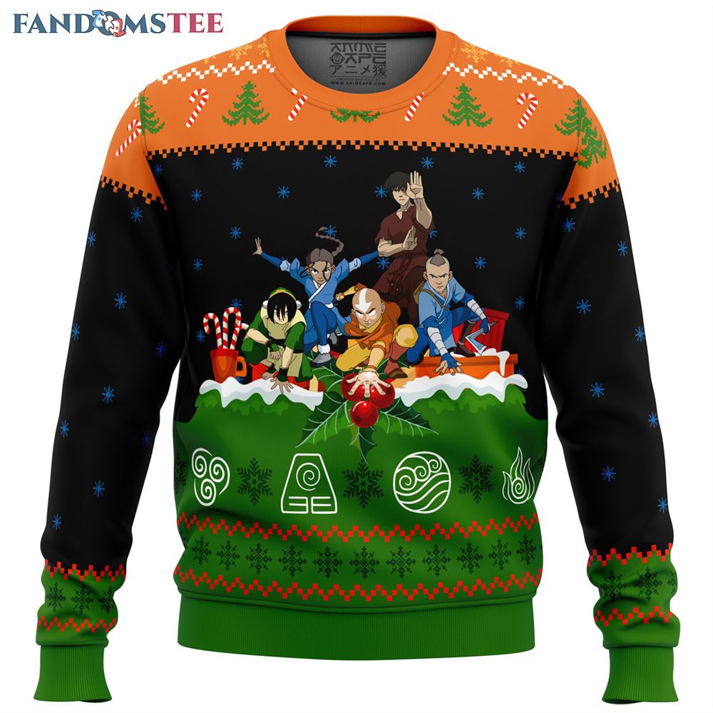 Avatar the Last Airbender On the Chimney Top Ugly Christmas Sweater
