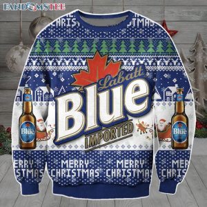 Blue Labatt Imported Beer Ugly Xmas Sweater