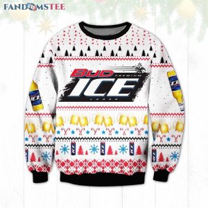 Bud Ice Lager Beer Ugly Christmas Sweater