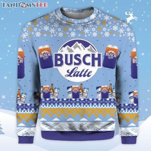 Busch Latte Beer Classic Mens Ugly Sweater