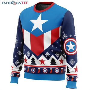 Captain America Ugly Christmas Sweater 2 54