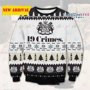 19 Crimes Red Wine Ugly Christmas Sweater