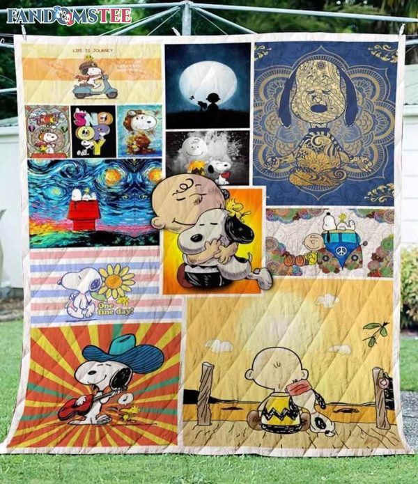 Charlie Brown And Snoopy Van Gogh  Sherpa Fleece Blanket