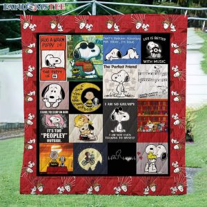 I Am So Grumpy I Am Not Even Talking To Myself Snoopy Quotes Twin Fleece Blanket
