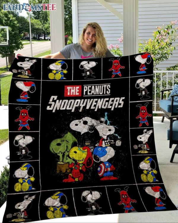 Snoopy Avengers King Size Fleece Blanket