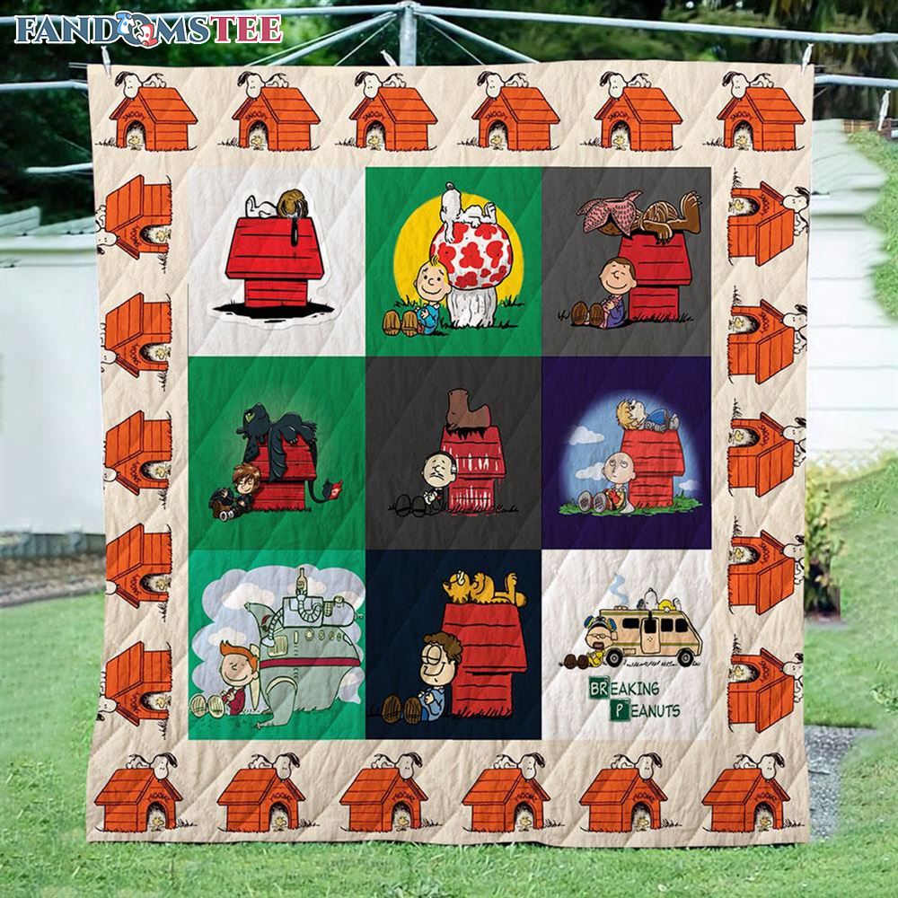 Snoopy Houses King Size Fleece Blanket