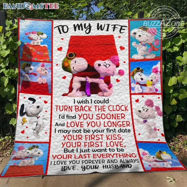 Snoopy I Wish I Could Turn Back The Clock I’d Find You Sooner and Love You Longer Gift For Wife Sherpa Fleece Blanket