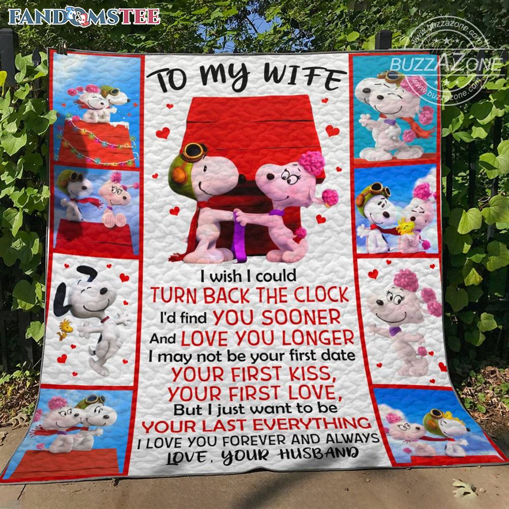 Snoopy I Wish I Could Turn Back The Clock I'd Find You Sooner and Love You Longer Gift For Wife Sherpa Fleece Blanket
