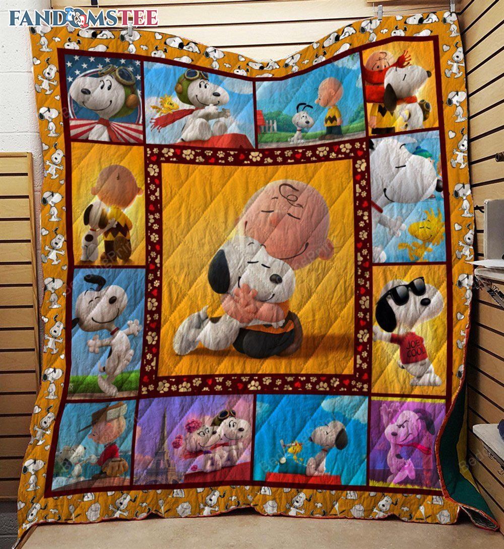 Snoopy and Charlie Brown Fleece Throw Blanket