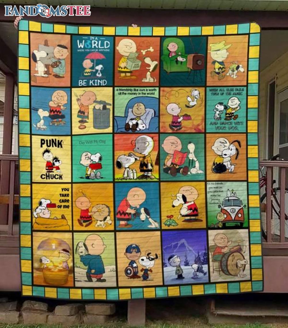 Snoopy and Charlie Brown The Peanuts Best Fleece Blanket