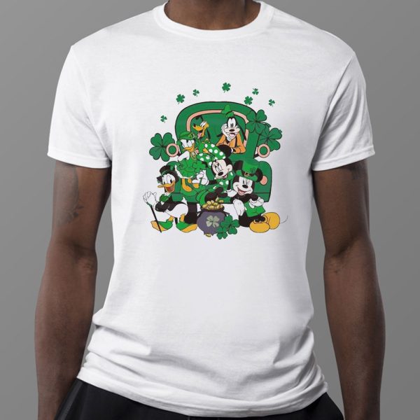 St Patricks Day Mickey And Friends Shamrock Shirt, Hoodie
