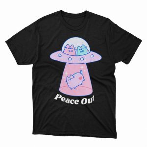 1 Unisex shirt Ufo Cats Peace Out Funny Shirt Hoodie