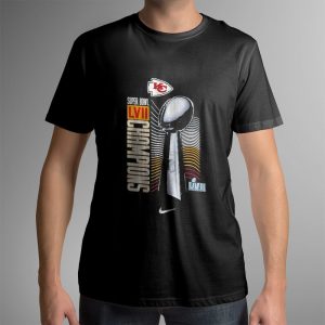 1 male shirt Kansas City Chiefs Nike Youth Super Bowl LVII Champions Lombardi Shirt Longsleeve