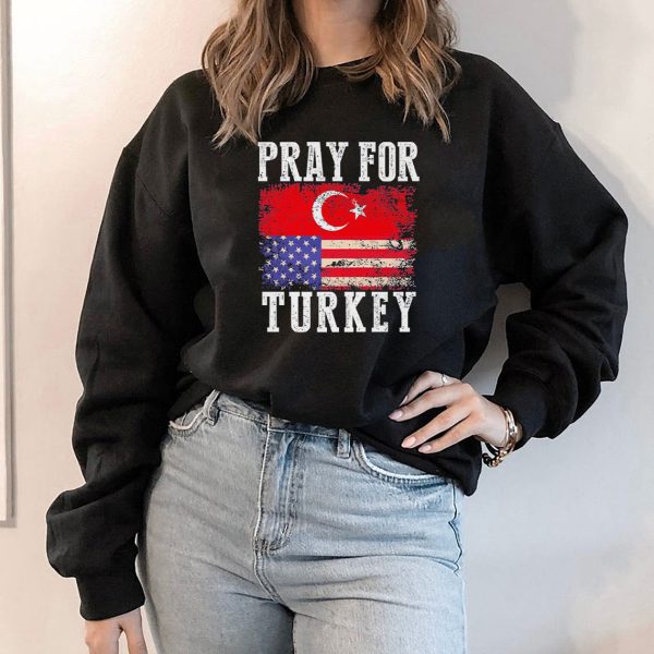 American Pray For Turkey Shirt, Ladies Tee