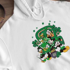 Hoodie St Patricks Day Mickey And Friends Shamrock Shirt Hoodie