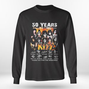 Longsleeve shirt 50 Years 1973 2023 Kiss Signature Thank You For The Memories Shirt Ladies Tee