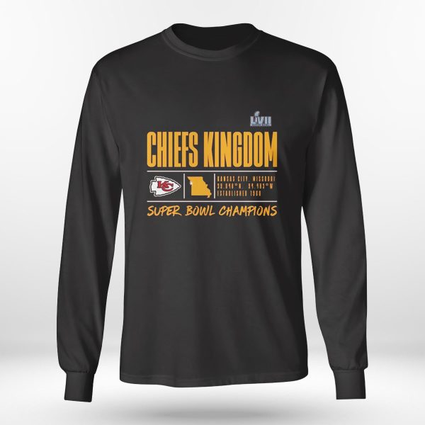 Kansas City Chiefs Super Bowl LVII Champions Big Tall Scoreboard Showcase Schedule Shirt, Longsleeve