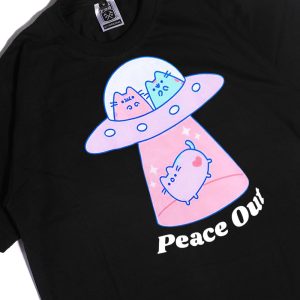 Men Tee Ufo Cats Peace Out Funny Shirt Hoodie