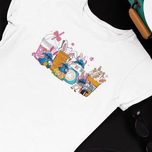 Unisex T shirt Easter Day Stitch Coffee Cup Shirt Hoodie