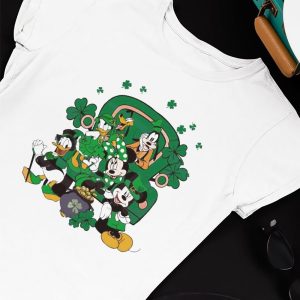 Unisex T shirt St Patricks Day Mickey And Friends Shamrock Shirt Hoodie