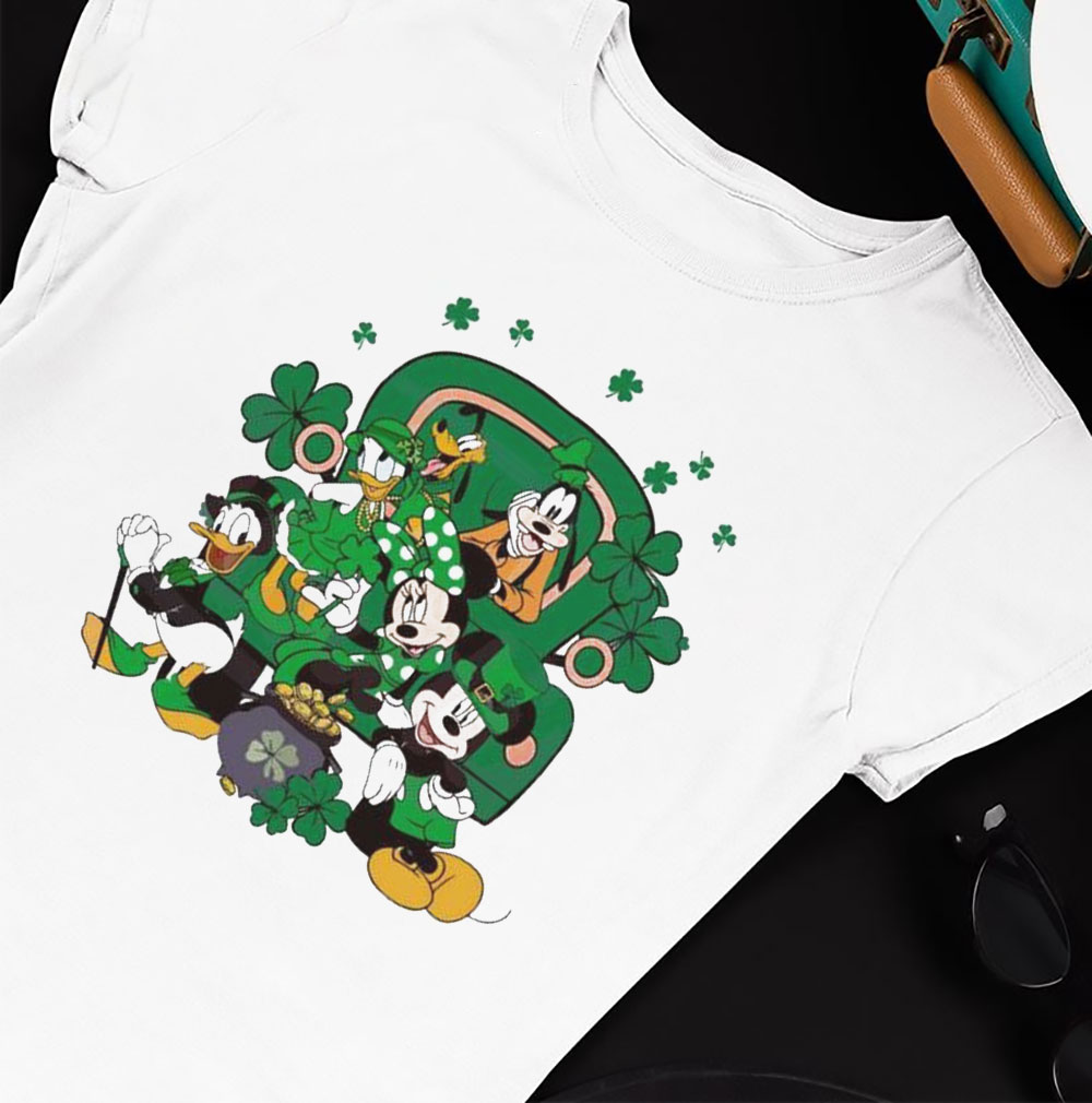 St Patricks Day Mickey And Friends Shamrock Shirt, Hoodie