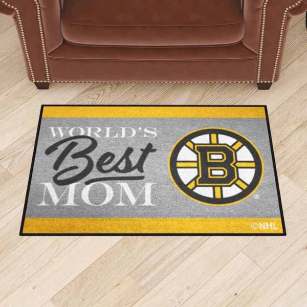 World’s Best Mom NHL Boston Bruins Rubber Doormat