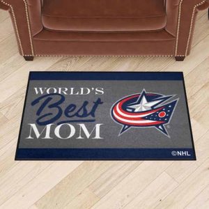 World’s Best Mom NHL Columbus Blue Jackets Rubber Doormat