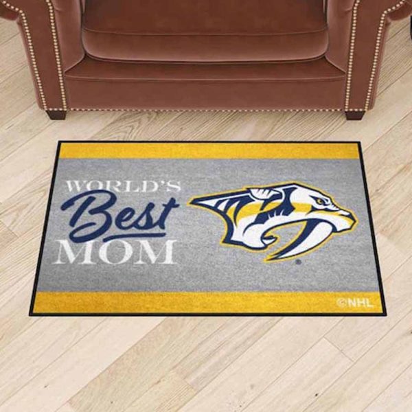 World’s Best Mom NHL Nashville Predators Rubber Doormat