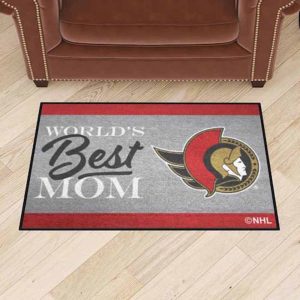 World’s Best Mom NHL Ottawa Senators Rubber Doormat