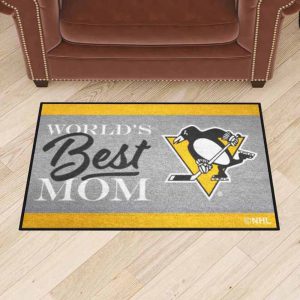 World’s Best Mom NHL Pittsburgh Penguins Rubber Doormat