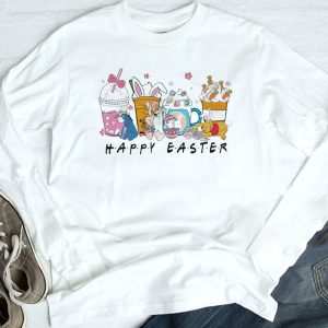 longsleeve shirt Cute Easter Bunny Winnie The Pooh Easter Coffee Cup Shirt Hoodie