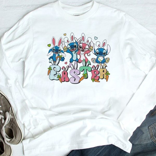 Easter Bunny Cute Stitch Disney Easter Shirt, Hoodie