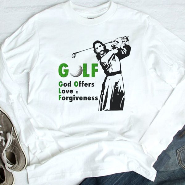 Golf God Offers Love Forgiveness Shirt, Ladies Tee
