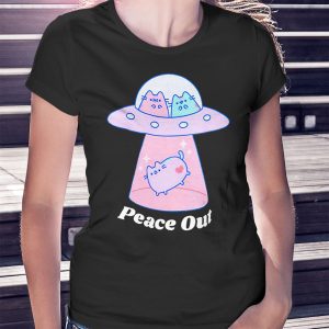 woman shirt Ufo Cats Peace Out Funny Shirt Hoodie