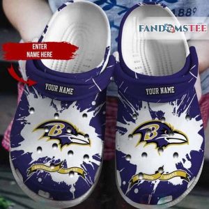 Baltimore Ravens NFL Custom Name Crocs Clog