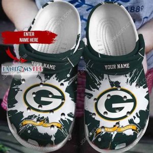 Green Bay Packers NFL Custom Name Crocs Clog