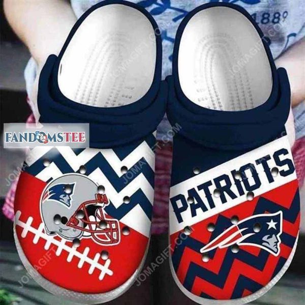 New England Patriots NFL Custom Name Crocs Clog