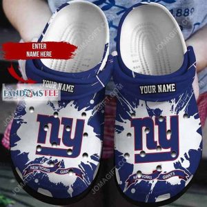 New York Giants NFL Custom Name Crocs Clog