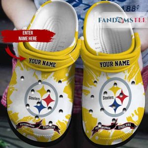 Pittsburgh Steelers NFL Custom Name Crocs Clog
