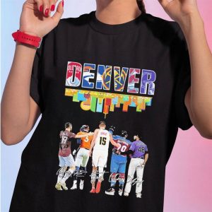 1 Shirt tee Denver Skyline Sports Team Players Signatures 2023 Ladies Tee Shirt