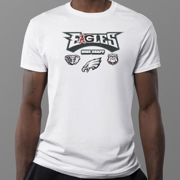 Eageoles 2023 Draft Philadelphia Eagles Alabama Crimson Tide And Georgia Bulldogs T-Shirt
