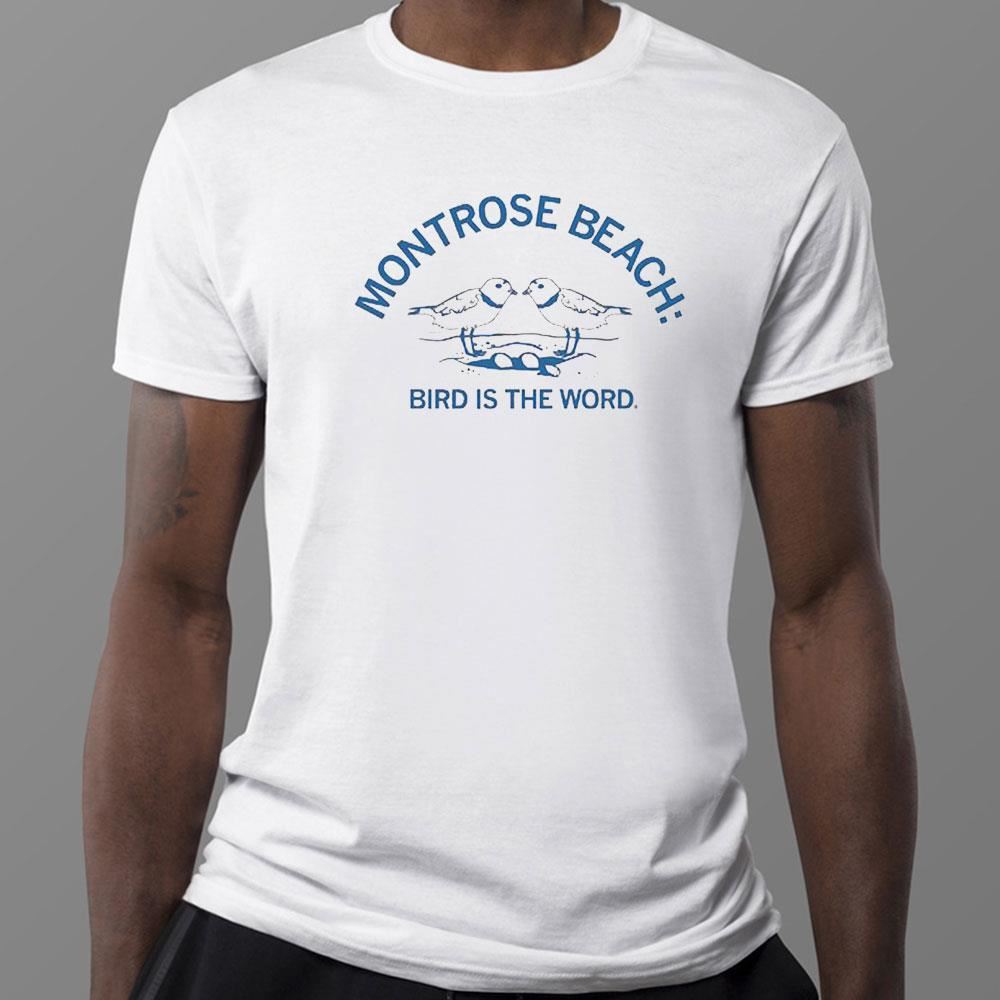 Montrose Beach Bird Is The Word T-Shirt
