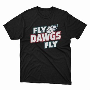 1 Unisex shirt Philadelphia Eagles And Georgia Bulldogs Fly Dawgs Fly Tee Shirt