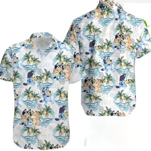 Bluey Dad Life Family Hawaiian Shirt 4th Of July Button Up Shirt