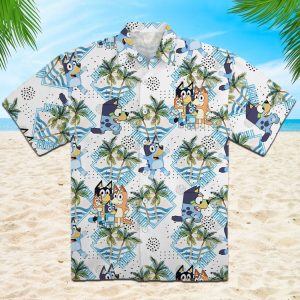 Bluey Dad Life Family Hawaiian Shirt 4th Of July Button Up Shirt 2