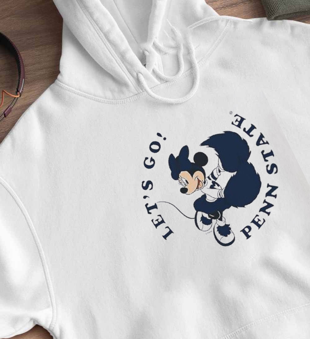 Penn State Disney Minnie Mouse Cheer Lets Go Penn State Shirt
