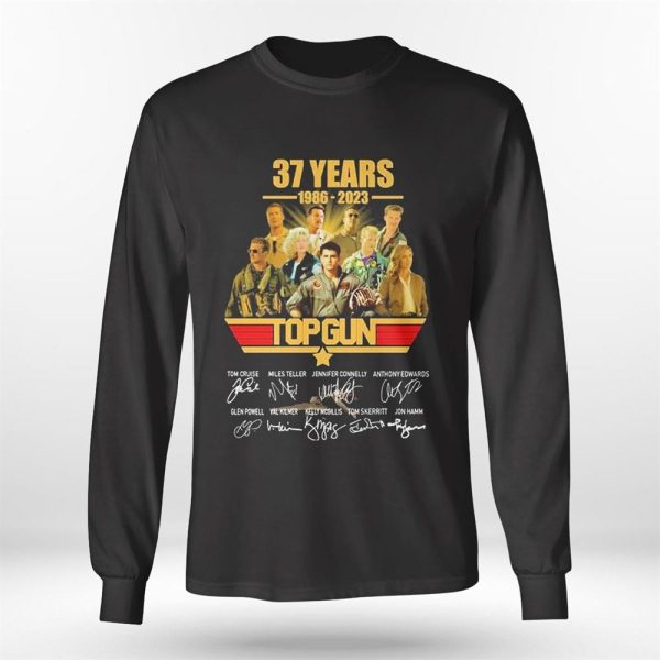 37 Years Anniversary Top Gun Characters 1986 2023 Signatures Ladies Tee Shirt